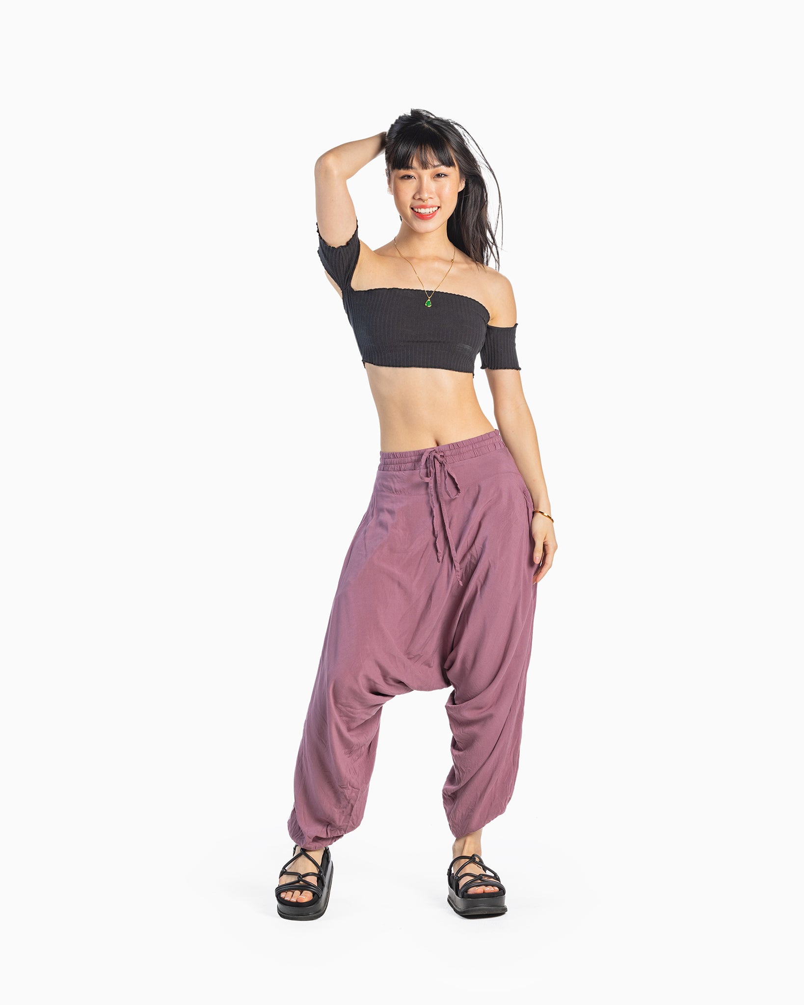 women's hammer pants 80s#color_lavender 